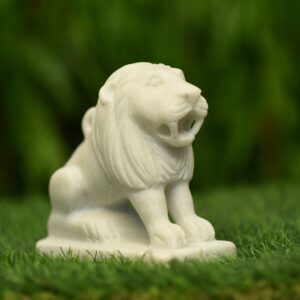 small marble handmade lion statue