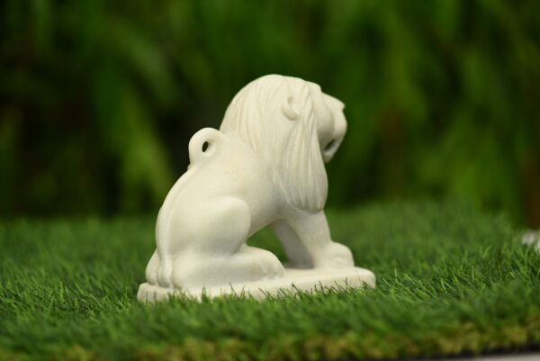 small marble handmade lion statue