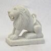 small marble handmade lion statue