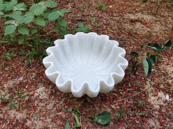 Jumbo Decorative Marble Scallop Bowl