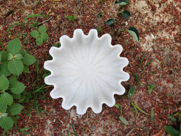 Jumbo Decorative Marble Scallop Bowl