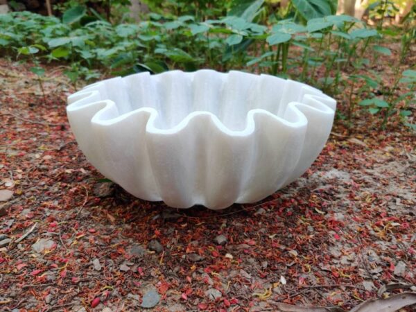 Jumbo Decorative Marble Scallop Bowl