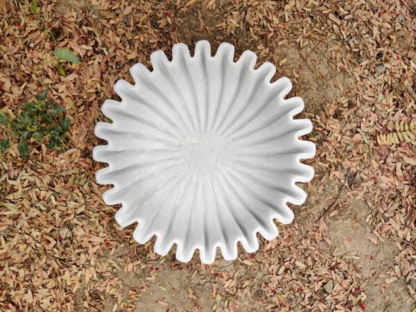 Ruffle Marble Flower Bowl