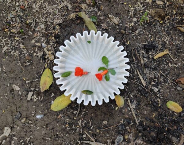 Ruffle Marble Flower Bowl