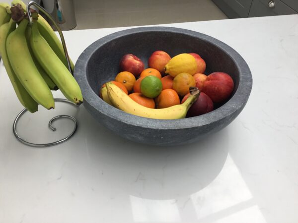 Cloud Gray 15" Marble Bowl