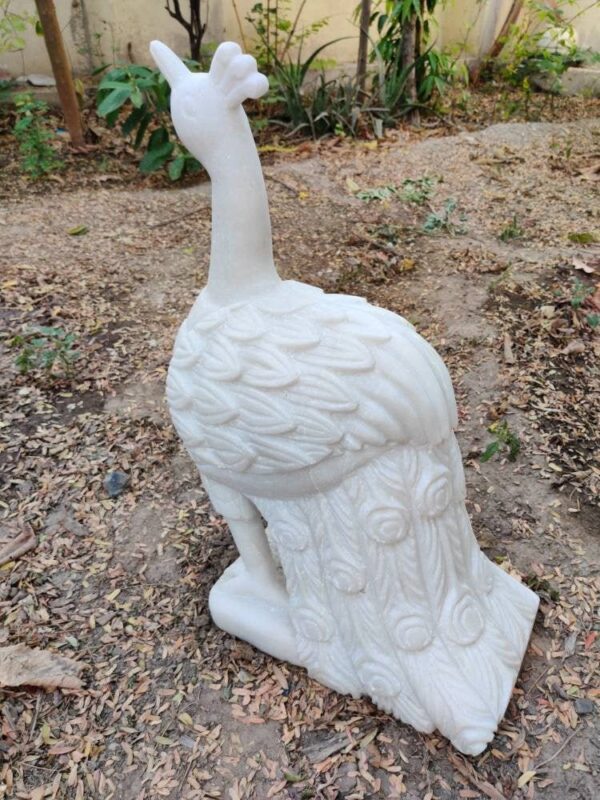 Marble Peacock statue