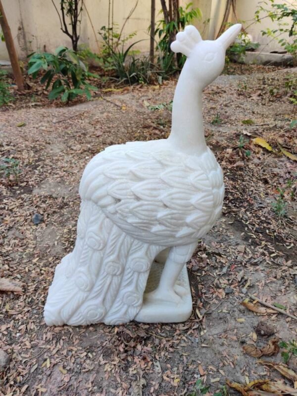 Marble Peacock statue