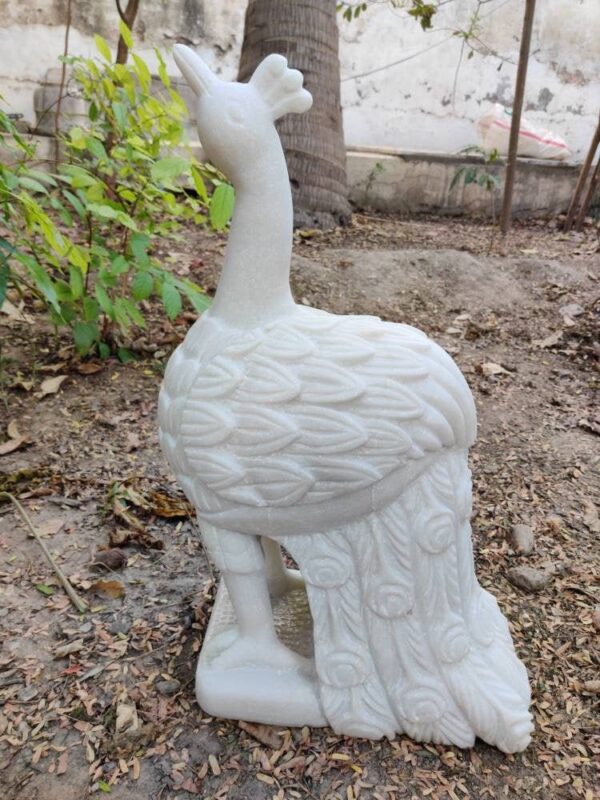 Marble Peacock statue