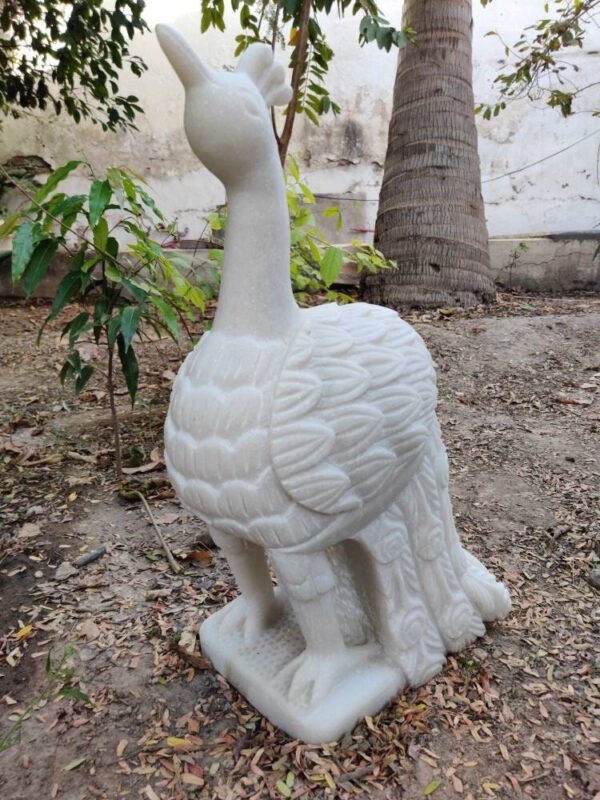 Marble Peacock statue