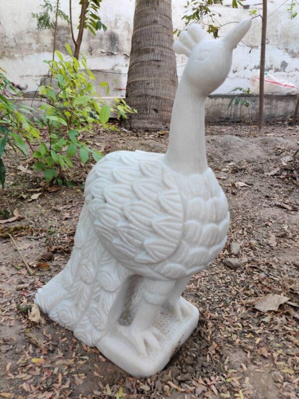 Marble Peacock statue