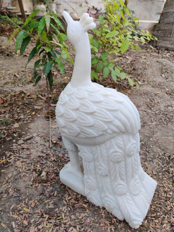 Marble Peacock statue