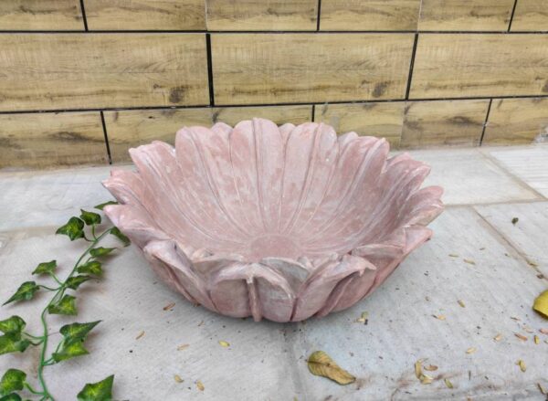 Jumbo size Patina Marble flower bowl