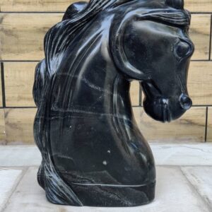 Vintage marble hand carved horse statue