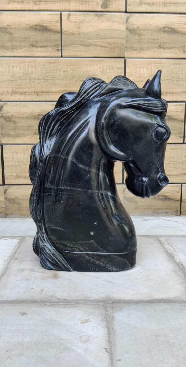 Vintage marble hand carved horse statue