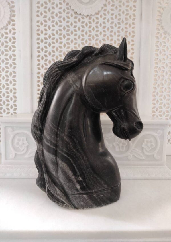 Vintage marble hand carved horse statue