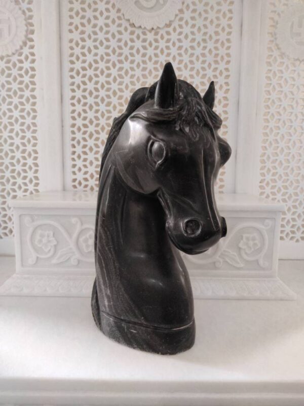 Vintage marble hand carved horse statue