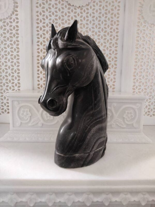 Vintage marble hand carved horse statue