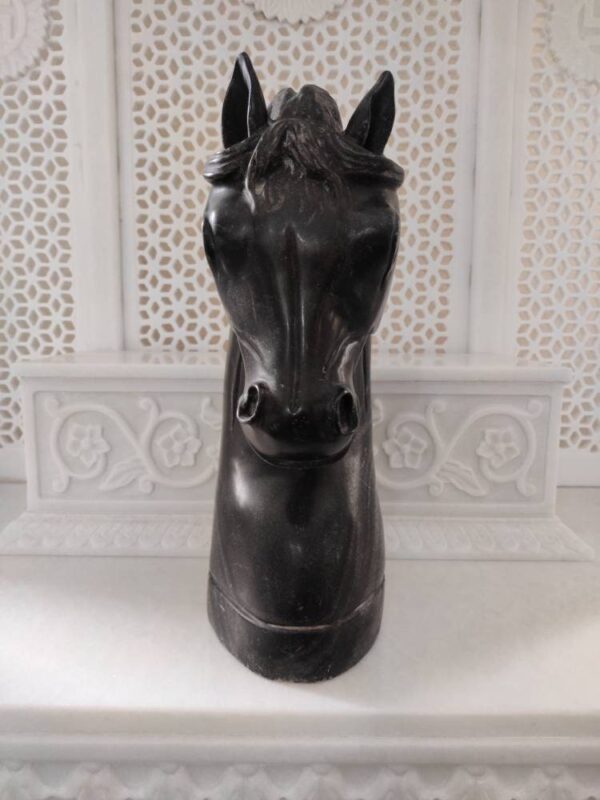 Vintage marble hand carved horse statue