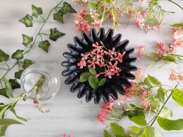 Decorative Ruffled Marble Bowl