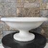 Multipurpose Hand Carved Marble Bowl With Pedestal