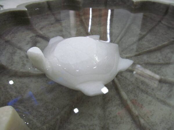 Decorative marble floating tortoise