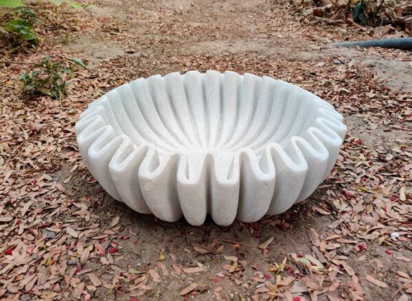 Ruffle Marble Flower Bowl