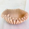 Natural Beige Stone Scallop Bowl