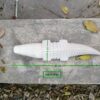 White marble hand carved crocodile