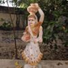 white marble hand carved famous rajasthan lady statue