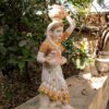 white marble hand carved famous rajasthan lady statue