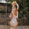 white marble hand carved famous rajasthan lady statue