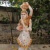 white marble hand carved famous rajasthan lady statue