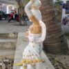 white marble hand carved famous rajasthan lady statue