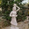 white marble hand made Rajasthan famous lady statue