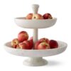 Marble Tiered Fruit Bowl