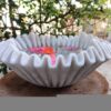 15 cm deep ruffled flower bowl decorative bowl