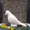 Handcarved marble pigeon bird