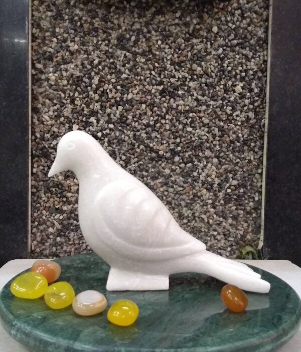 Handcarved marble pigeon bird