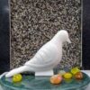 Handcarved marble pigeon bird