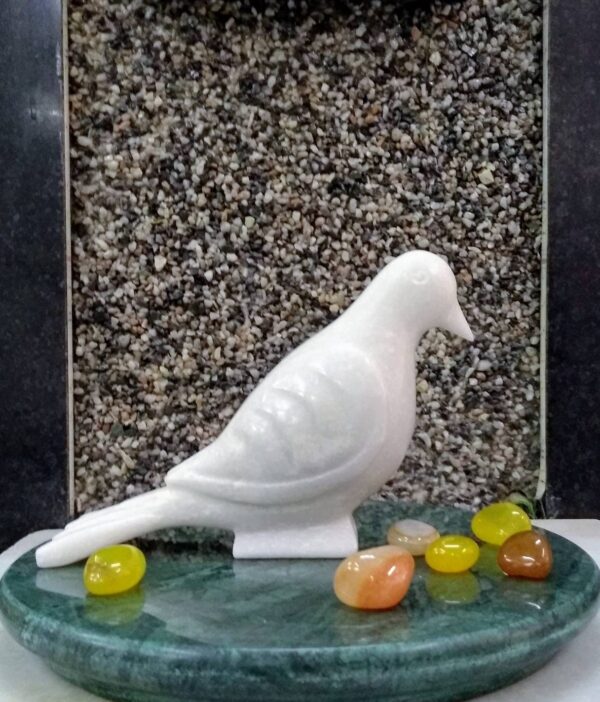 Handcarved marble pigeon bird