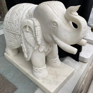 Vintage Hand Carved Elephant sculpture