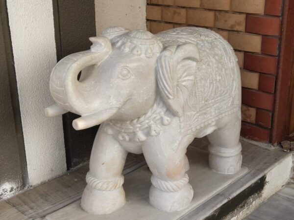 Decorative marble hand carved elephant