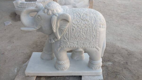 Decorative marble hand carved elephant